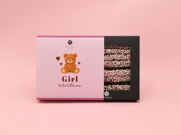 Doos Geboortestaafjes Roze