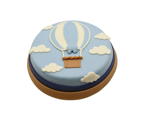 Luchtballon taart BLAUW