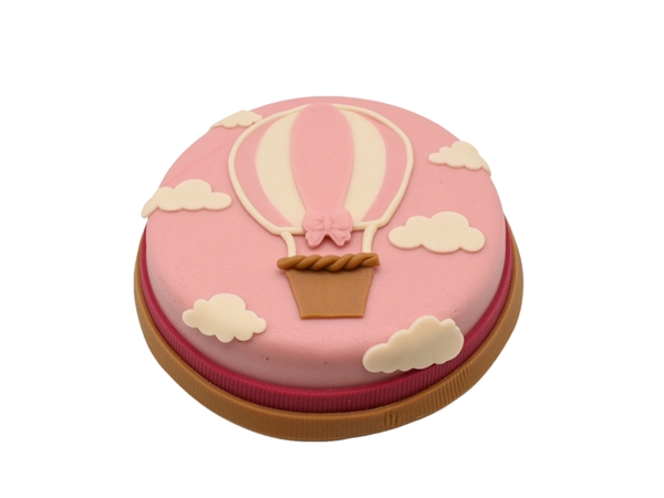Luchtballon taart ROZE