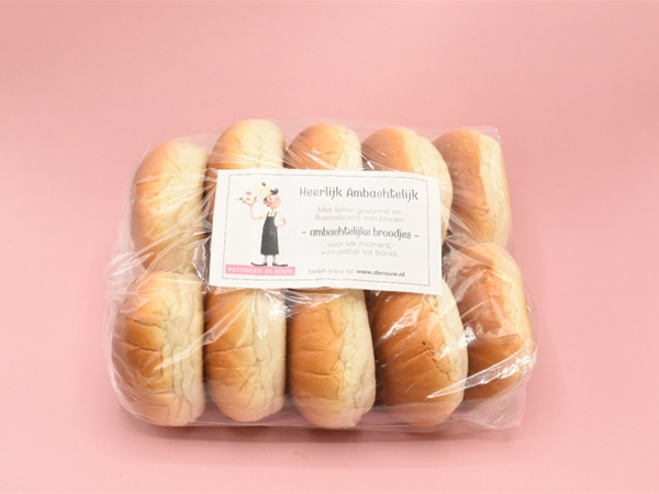 Zachte witte broodjes per 10 stuks